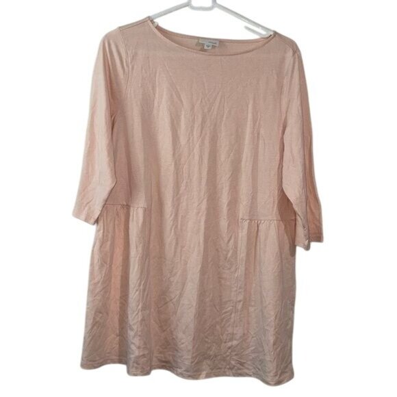 Pure Jill Womens Light Pink Tunic Dress M 100% Cotton Made In China - Picture 1 of 6